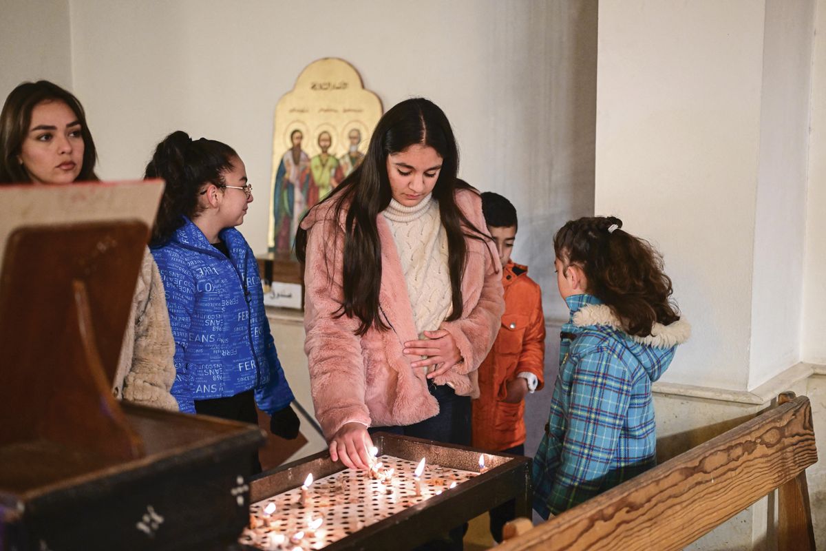 Sunday mass held in Syria's Maaloula town