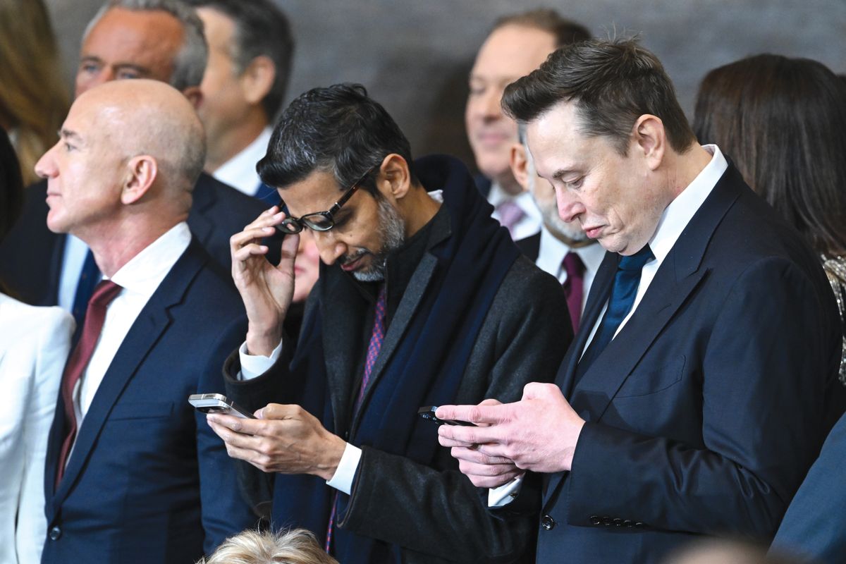 PICHAI, Sundar ; TRUMP, Donald; MUSK, Elon; BEZOS, Jeff