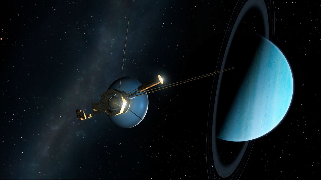 Voyager II passes Unranus