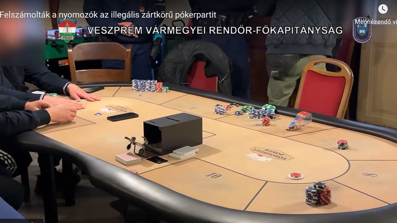 Illegális pókerterem Veszprémben