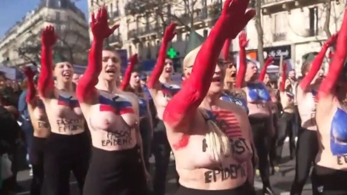 „Heil, Orbán Viktor, Trump, Putyin, Musk, Le Pen” – sokkoló feminista akció zajlott Párizsban, naná, hogy nőnapon!