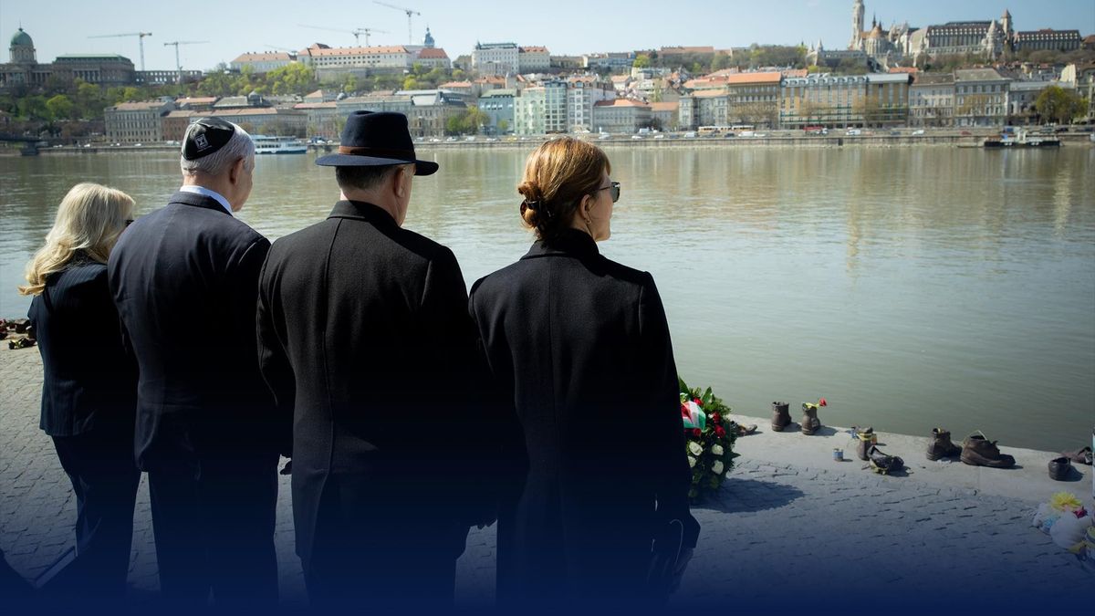 Így rótta le kegyeletét a holokauszt áldozatai előtt Orbán Viktor és Benjamin Netanjahu (FOTÓ)