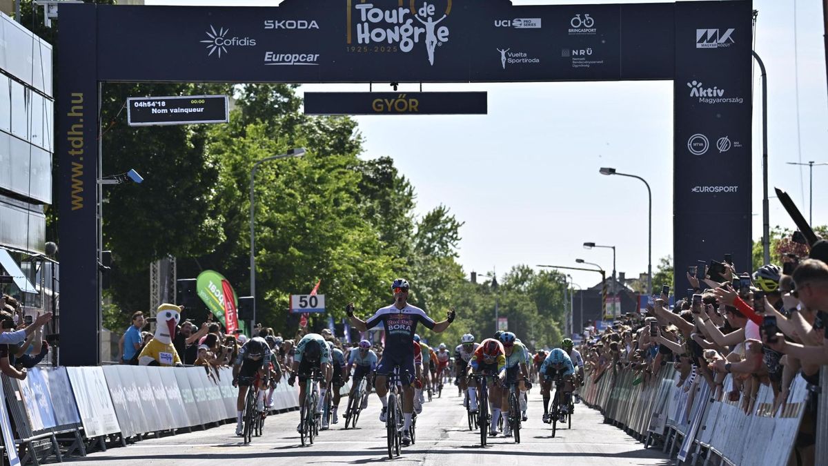 Maga is meglepődött: a Vuelta-szakaszgyőztes felvezetőember nyerte az ünnepi Tour de Hongrie-nyitóetapot!