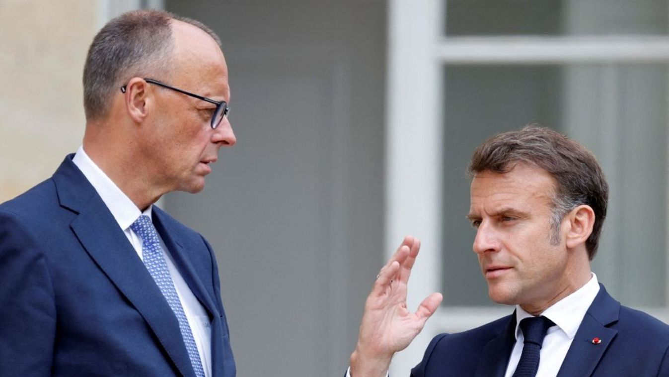 Friedrich Merz és Macron.