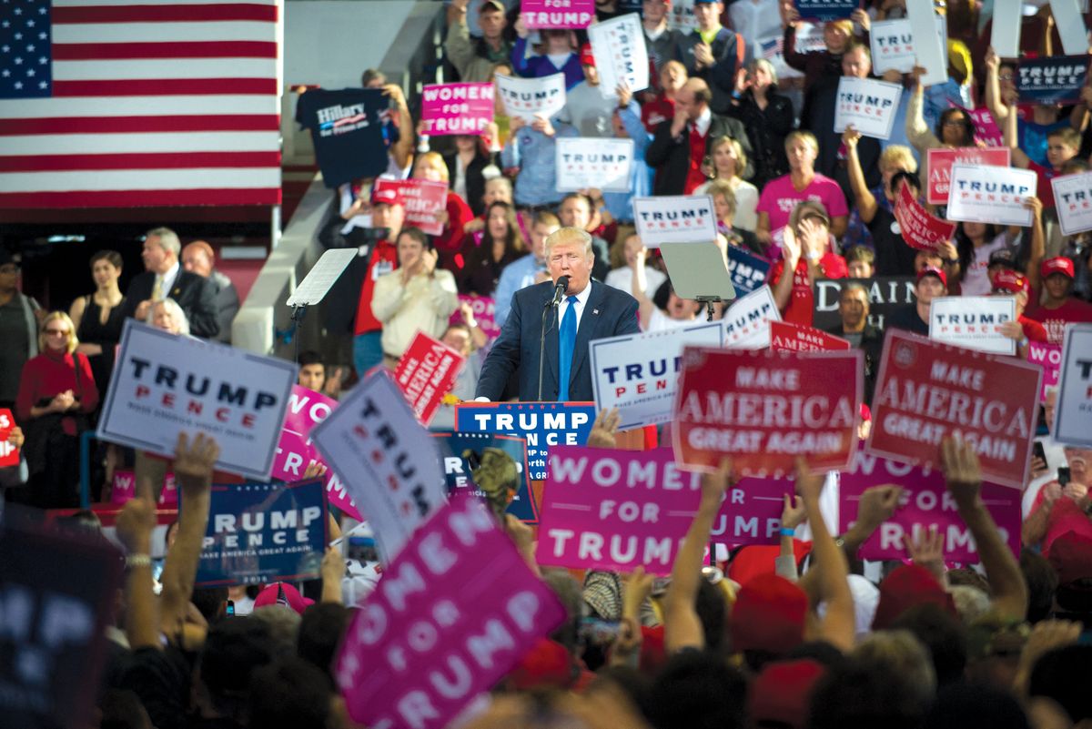 Donald Trump Campaigns In Raleigh Ahead Of Election Day