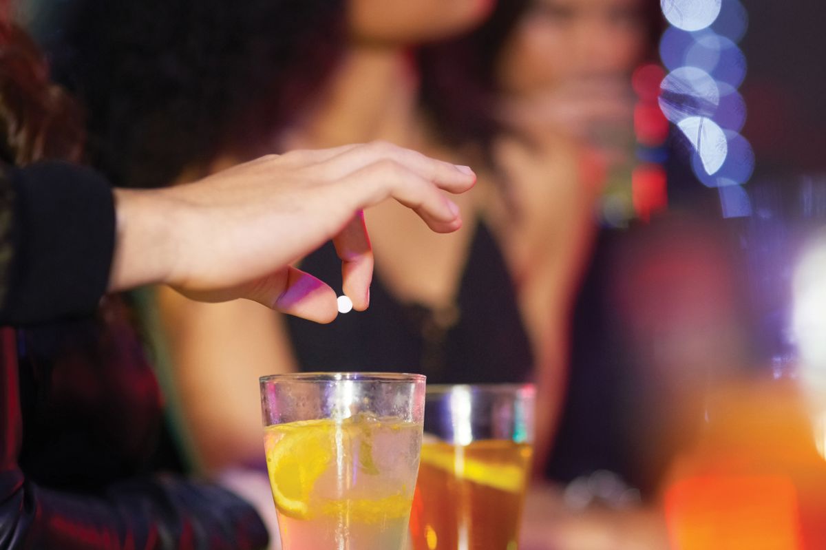 Never,Leave,Your,Drink,Alone.,Closeup,Shot,Of,A,Man