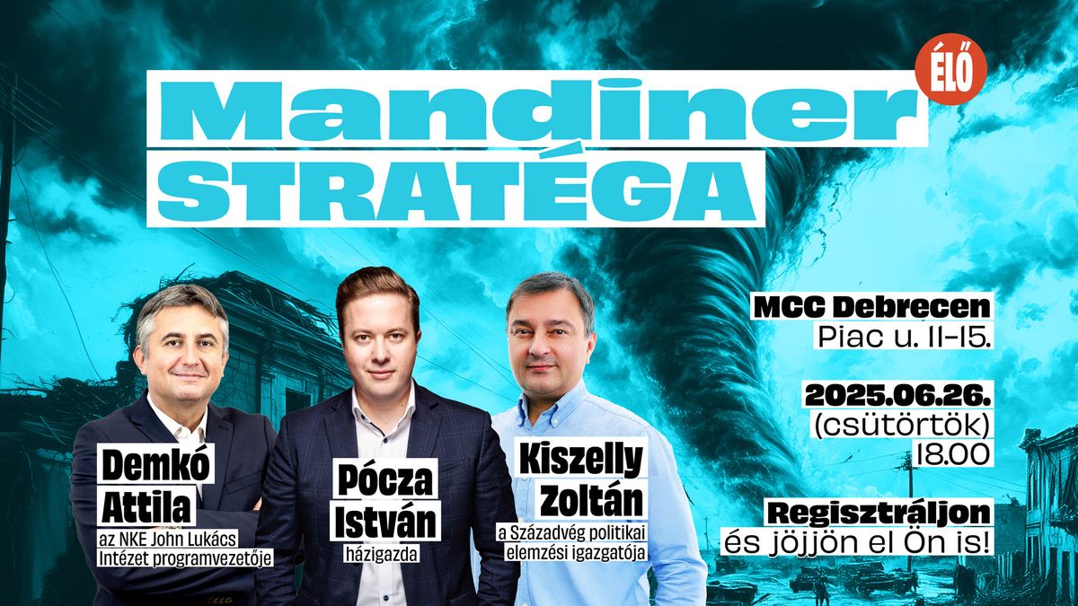 Mandiner Stratéga élőben: Kiszelly Zoltán és Demkó Attila Debrecenben!