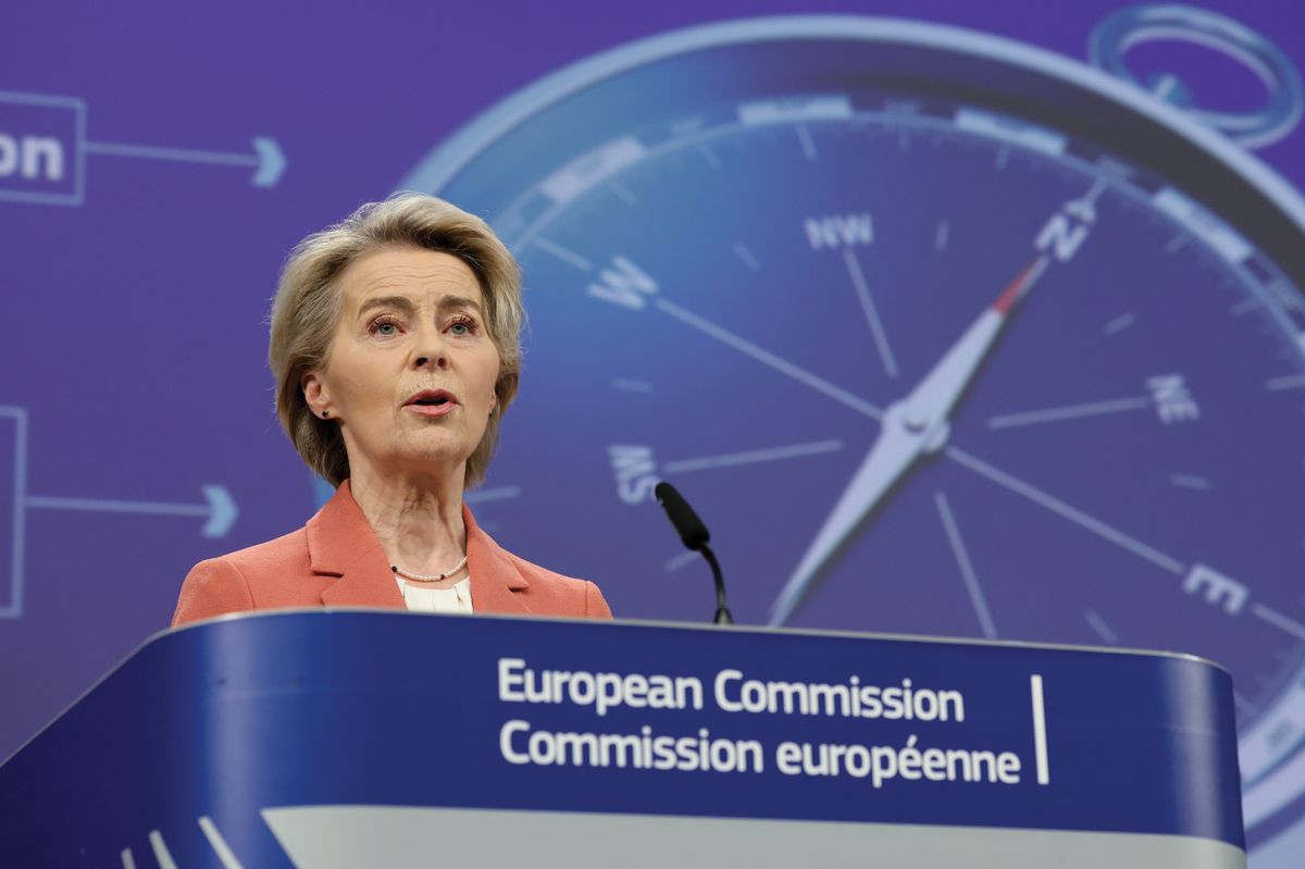 Press,Conference,By,European,Commission,President,Ursula,Von,Der,Leyen