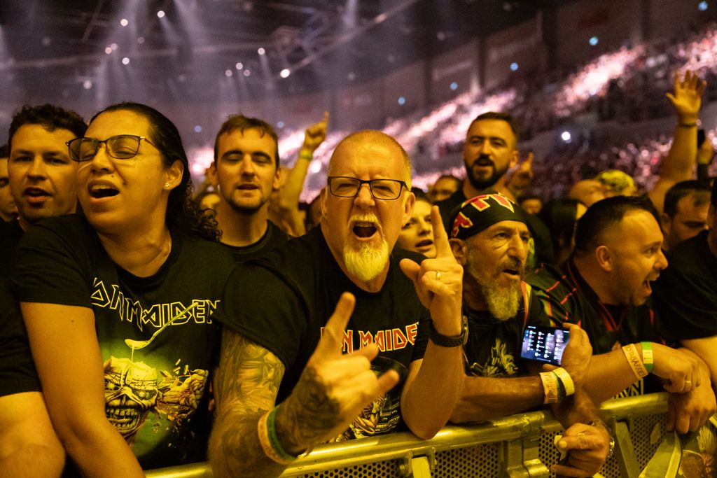 20250515 Budapest        Iron Maiden brit metal zenekar világturnájának Budapesti nyitánya.     Fotó: Kállai Márton