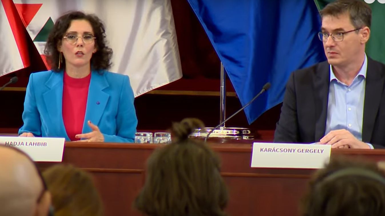 Hadja Lahbib uniós biztos és Karácsony Gergely