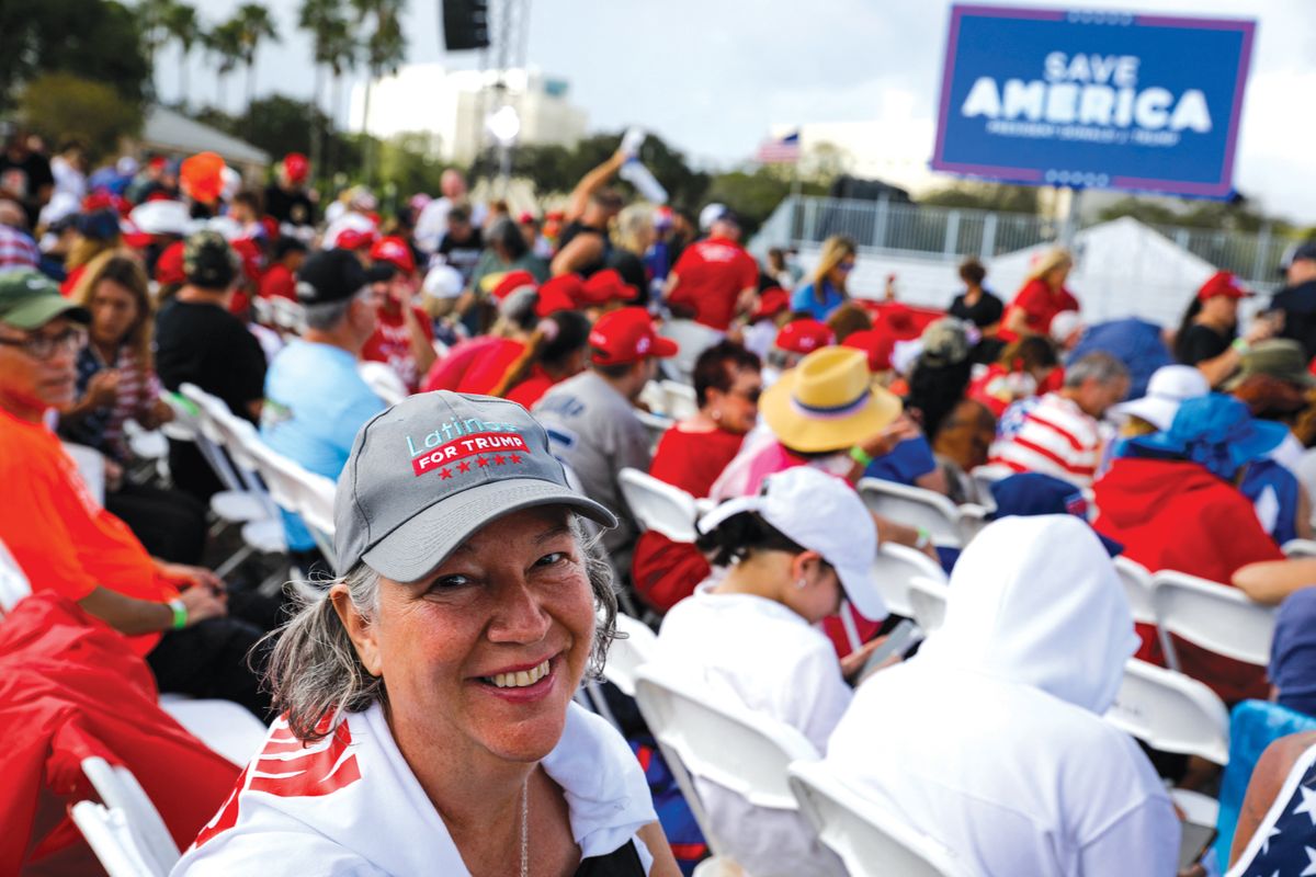 Ex-president Donald Trump holds a 'Save America' rally with Senator Marco Rubio ahead of midterm elections