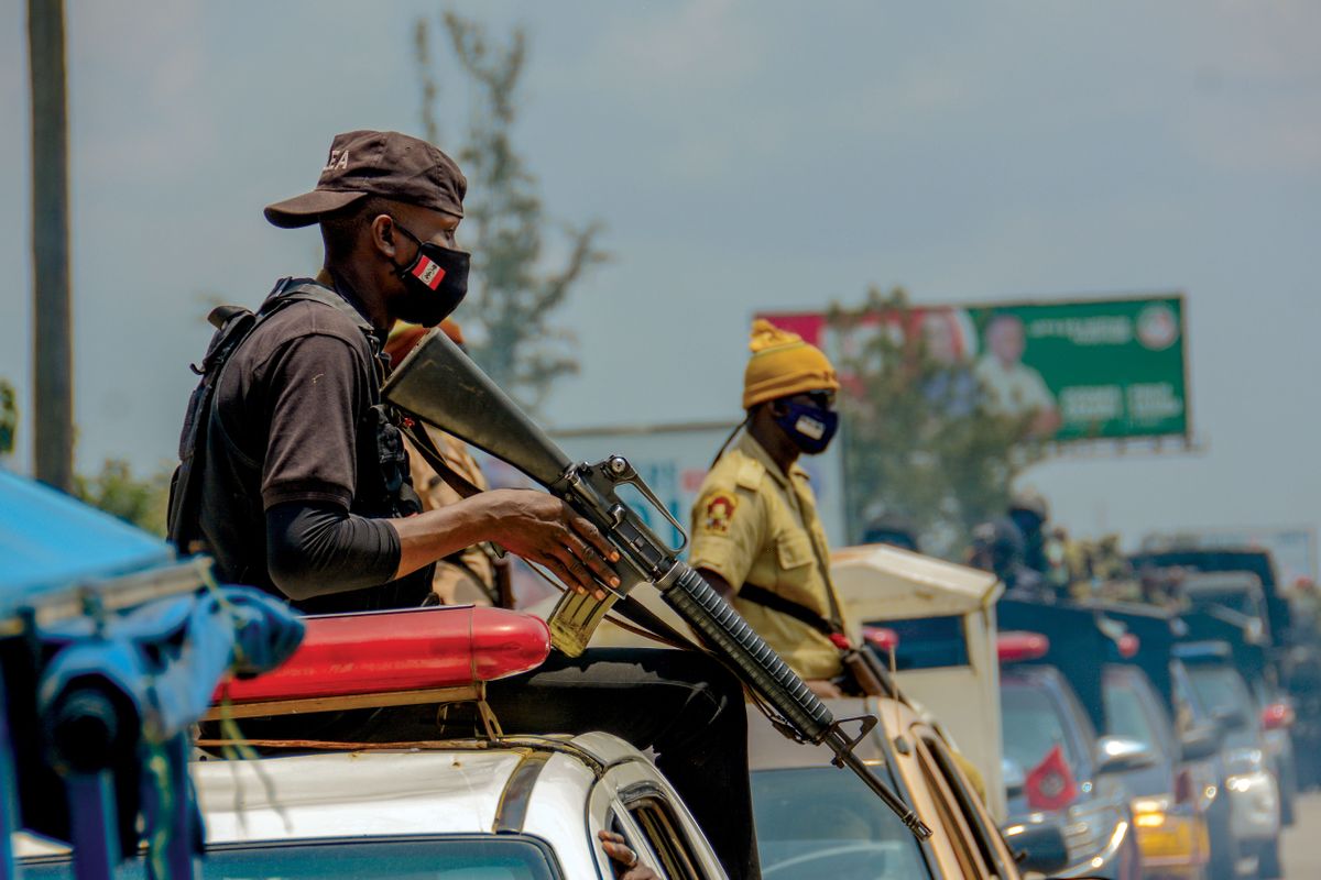 Nigerian,Security,Operatives,During,A,Military,Operation,,Ahead,Of,The
