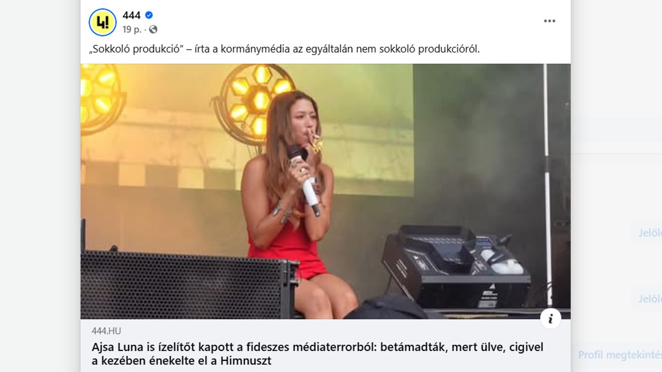 Ajsa Luna cigizve, ülve énekli a Himnuszt
