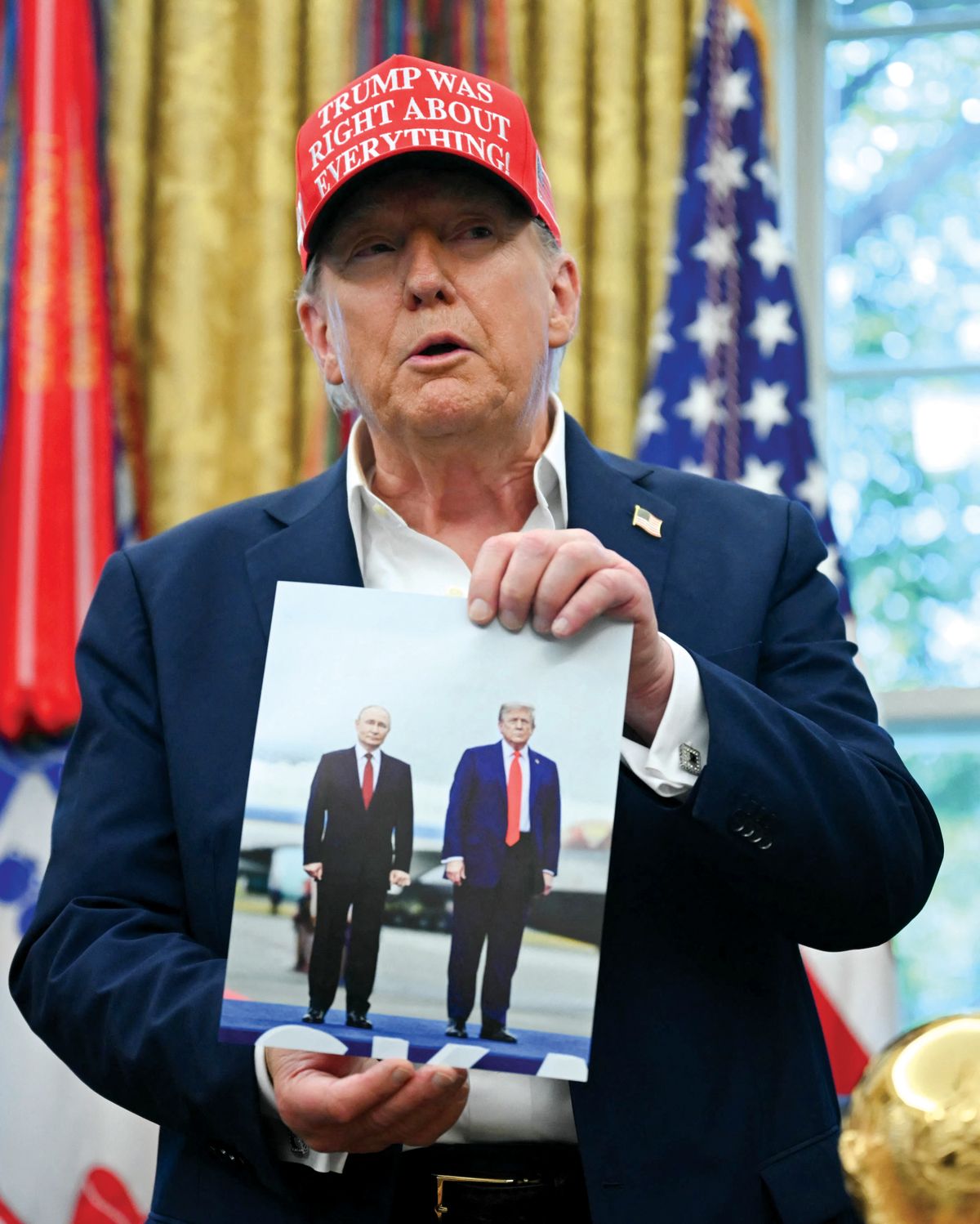 President Donald Trump makes an announcement from the Oval Office