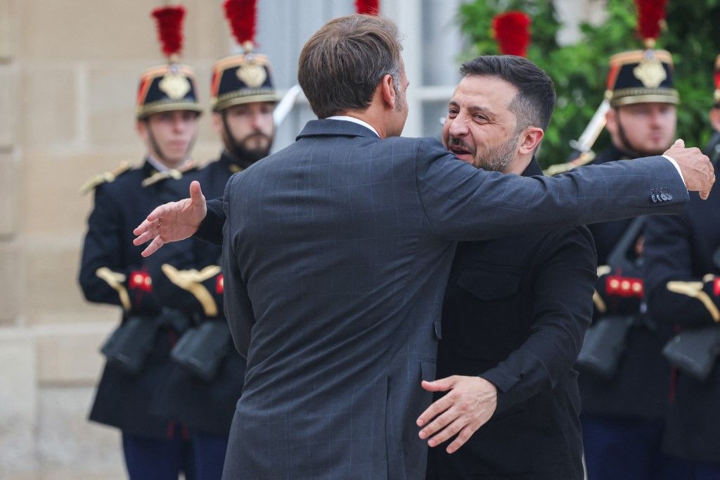 Zelenszkij és Macron Párizsban/ Ludovic MARIN / AFP