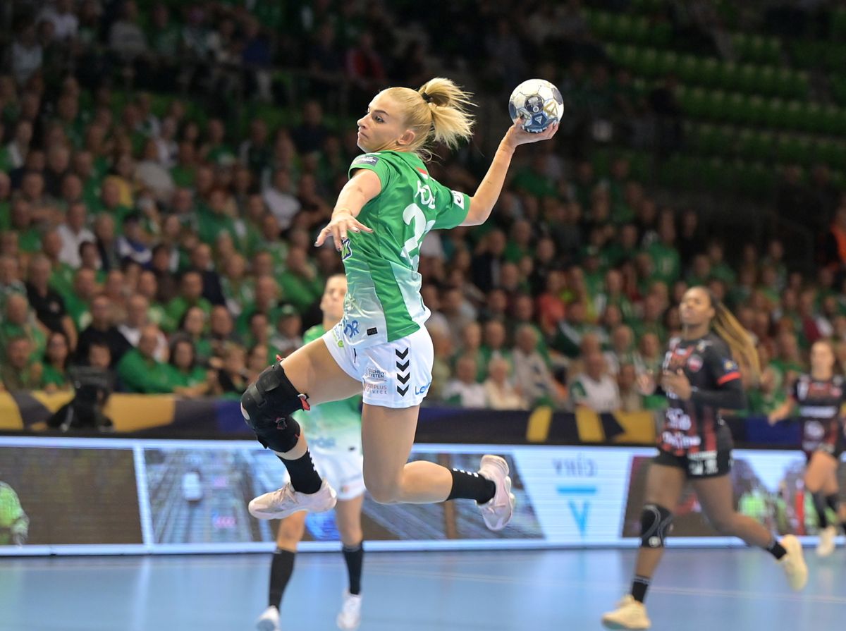 Fodor Csenge a Győri Audi ETO KC–Gloria Bistrita-Nasaud mérkőzésen