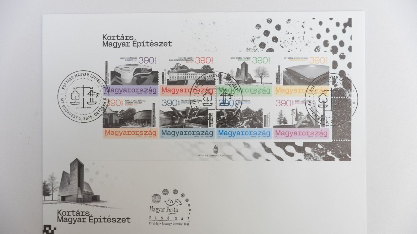A legkiemelkedőbb kortárs magyar építészeti alkotásokat mutatja be egy új bélyegsorozat