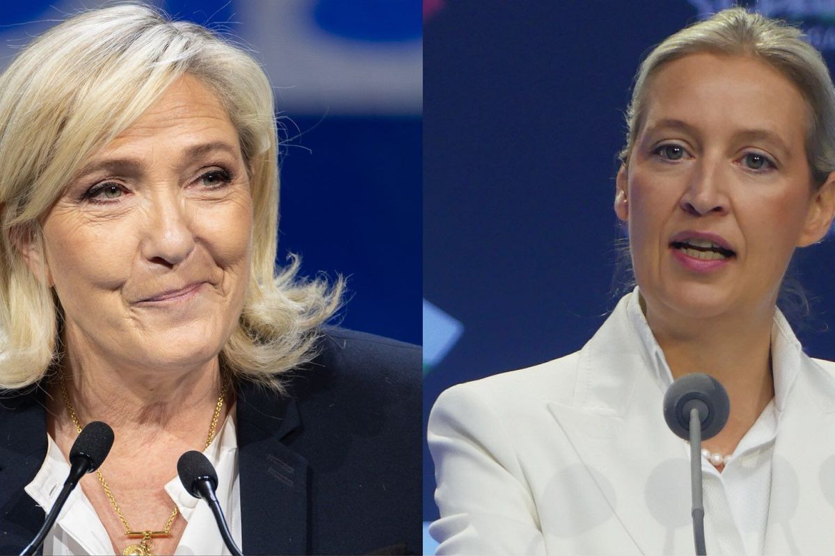 Marine Le Pen, a Nemzeti Tömörülés és Alice Weidel, az AfD elnöke - mindkettejüket a demokrácia jegyében akarják ellehetetleníteni