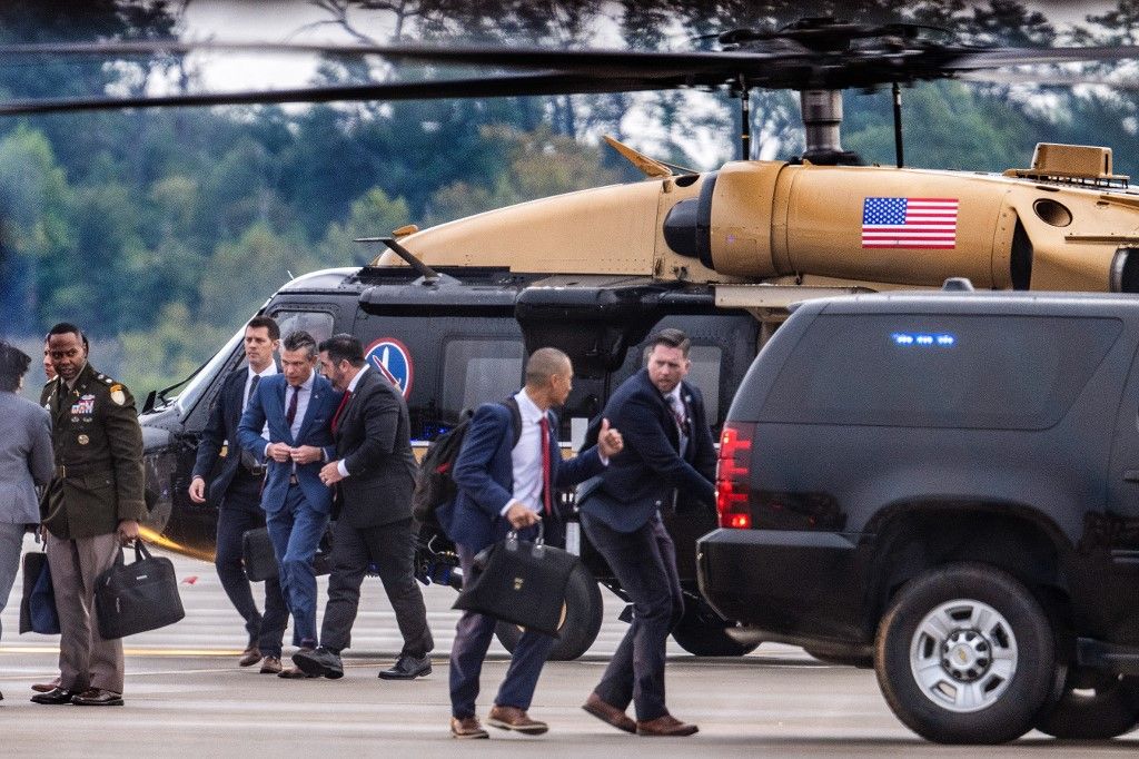 Pete Hegseth Quanticóban. /Jim WATSON / AFP