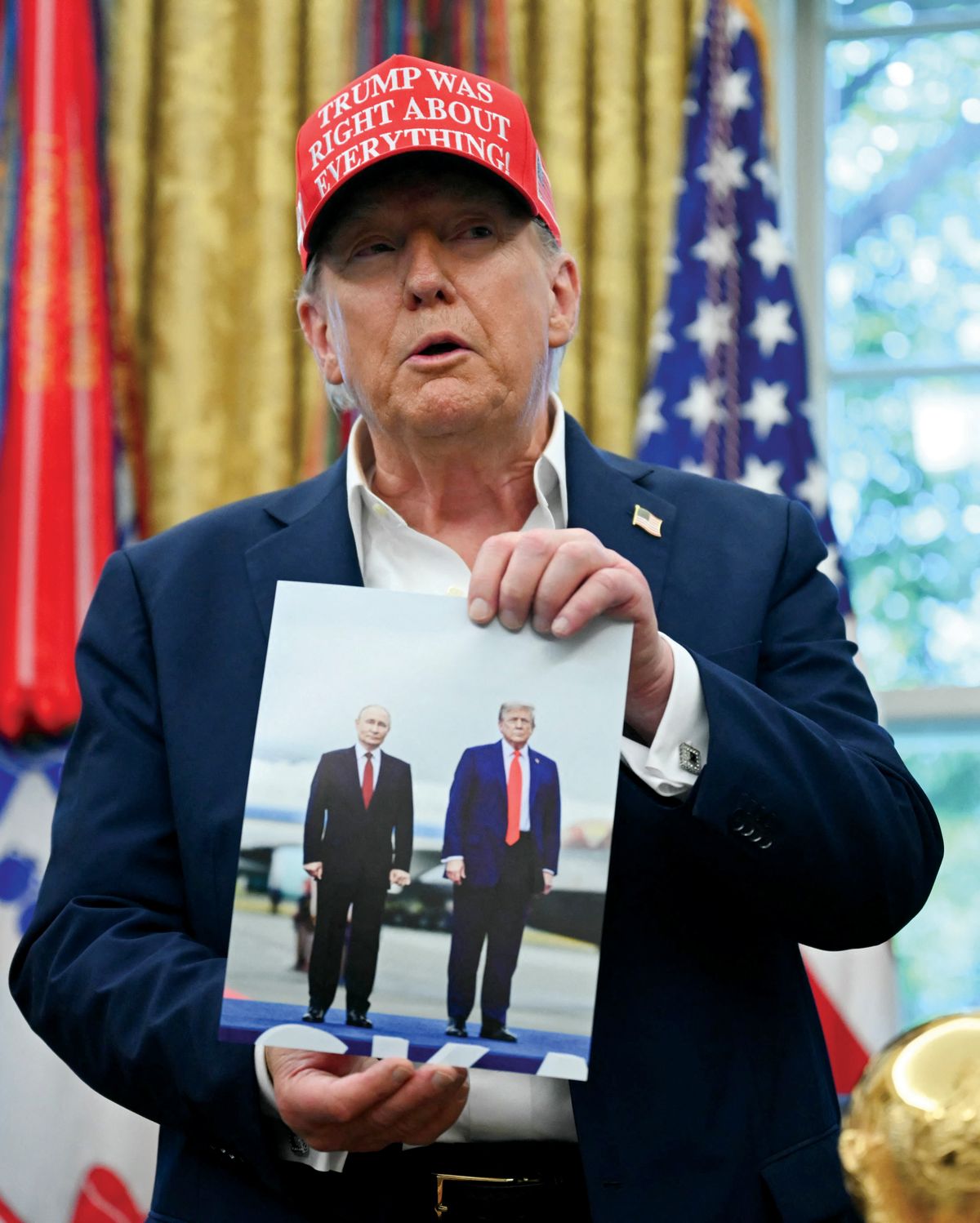 President Donald Trump makes an announcement from the Oval Office