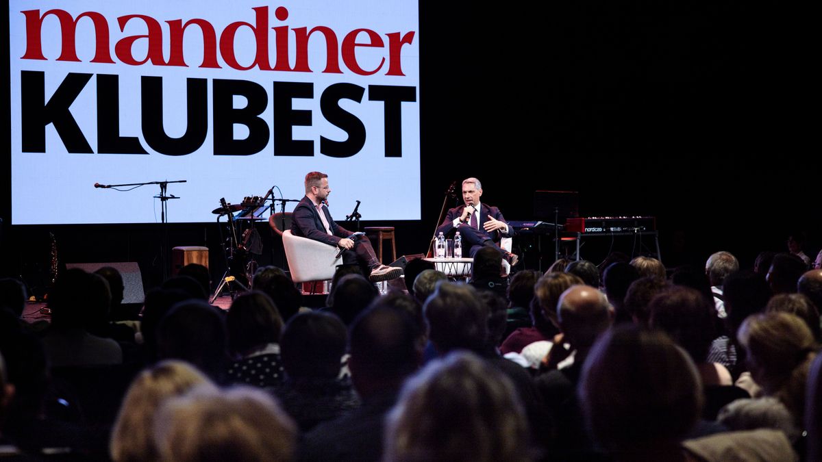 Lázár János és Kacsoh Dániel a Mandiner Klubesten, a Várkert Bazárban 2025. november 12-én