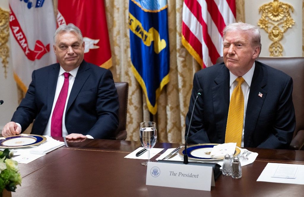 Hungarian PM Orban meets US president Trump