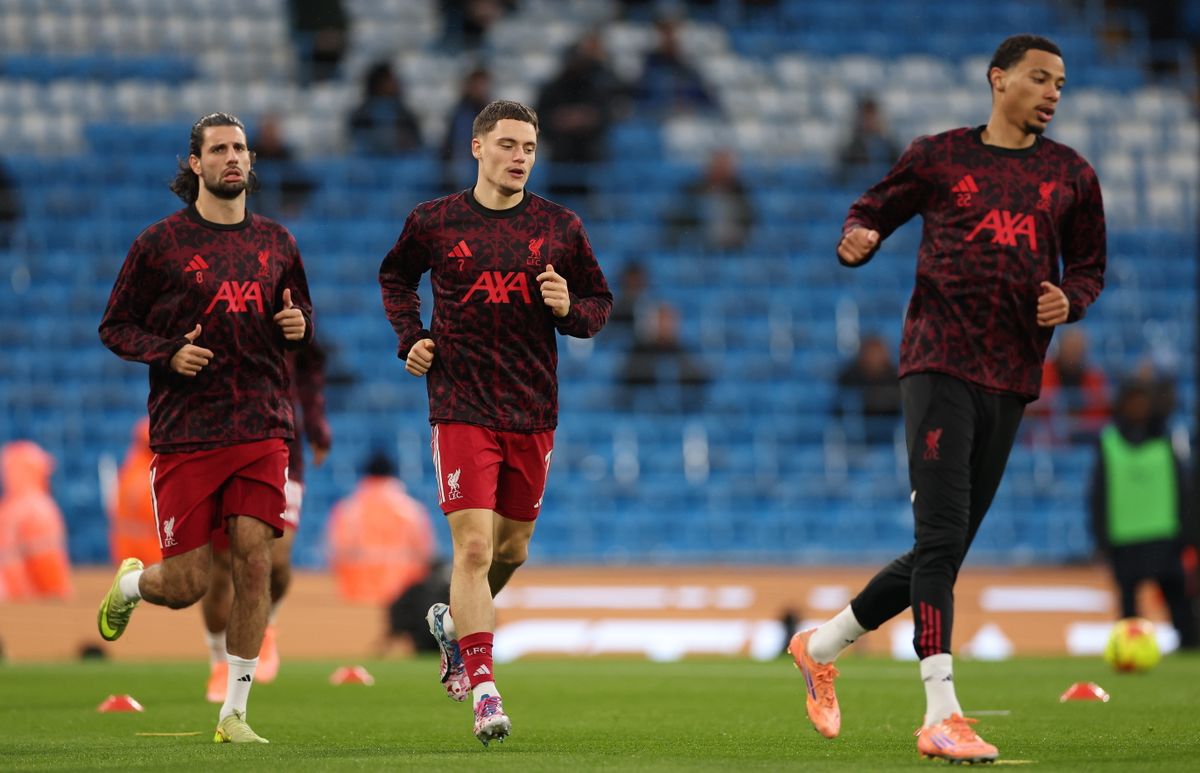 SZOBOSZLAI Dominik; WIRTZ, Florian; EKITIKÉ, Hugo Liverpool