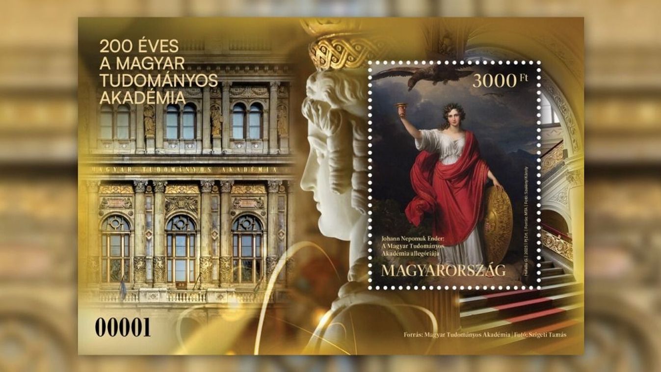 Alkalmi bélyegblokkal köszönti az MTA 200 éves jubileumát a Magyar Posta