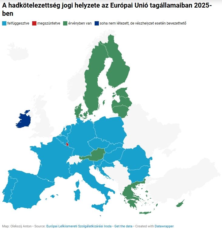 Így néz ki Európában a sorkatonaság