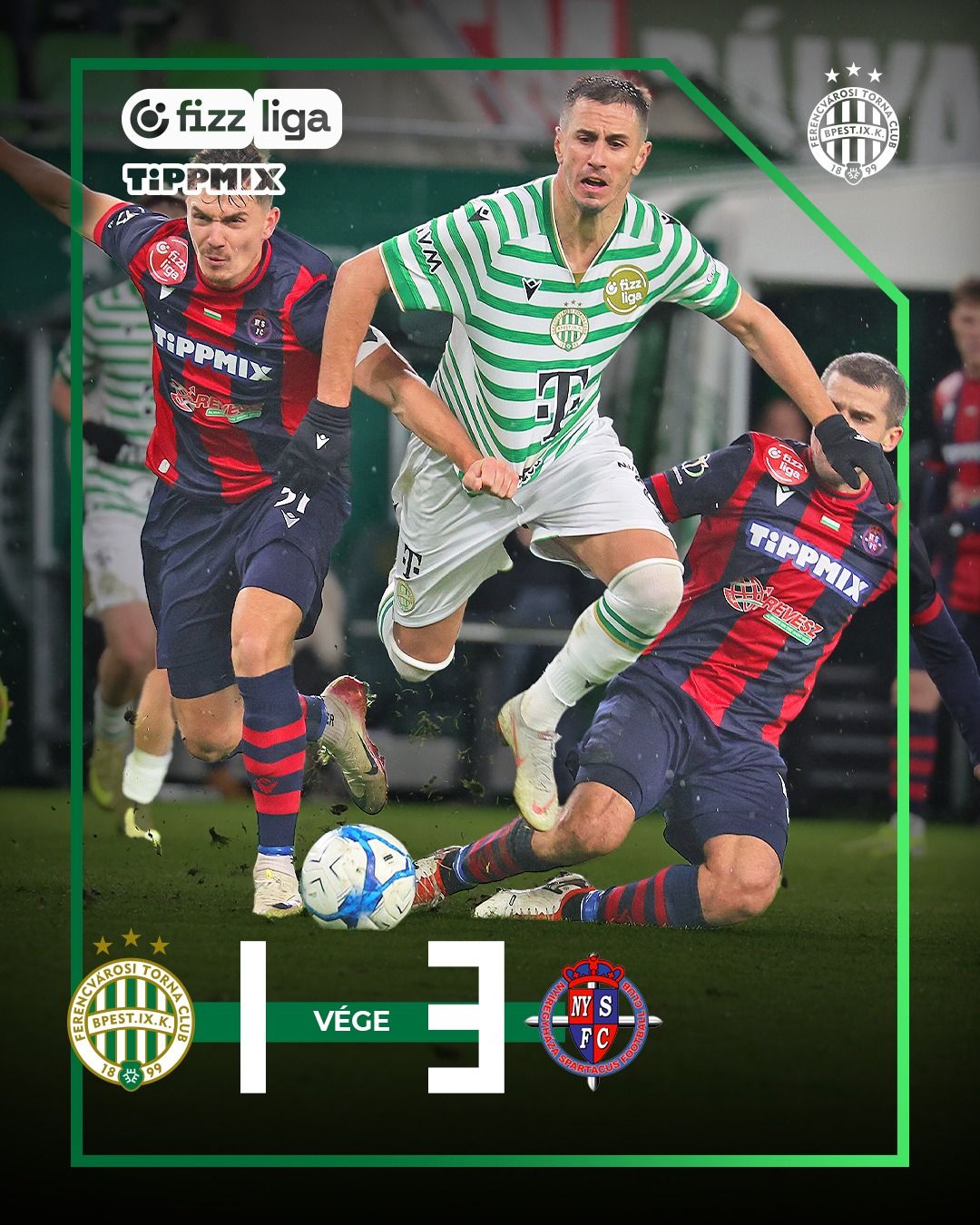 Hazai pályán kapott ki a Fradi