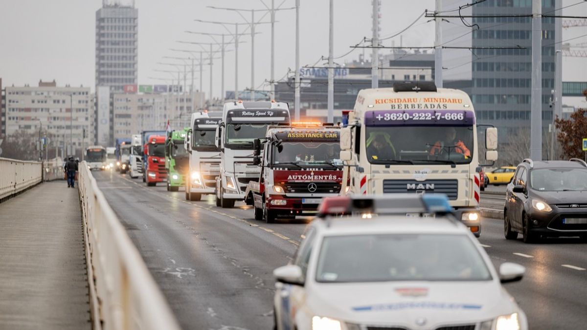A fuvarozók kevesebb, mint egy százaléka vett részt a budapesti demonstráción