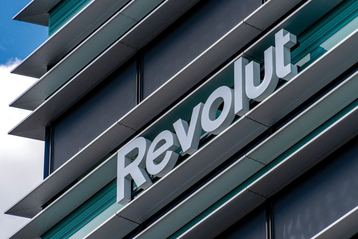 Revolut,Logo,Signboard,On,Modern,Office,Building,In,Vilnius,,Lithuania