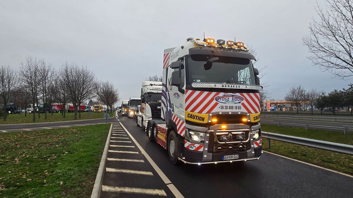 Megbénulhat a főváros: a kamionos tüntetés résztvevői elindultak Budapest felé