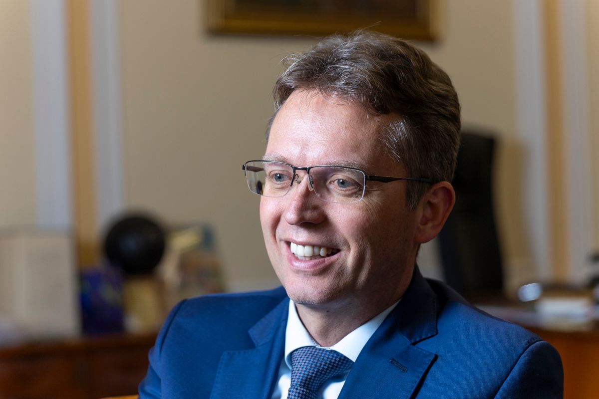 „A magyar tudomány Aranycsapatát építjük” – Hankó Balázs a Mandinernek / Fotó: Mandiner/Ficsor Márton