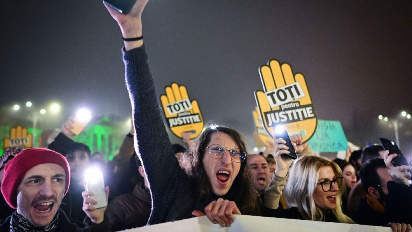 Román tüntetés. Tüntetés Romániában.