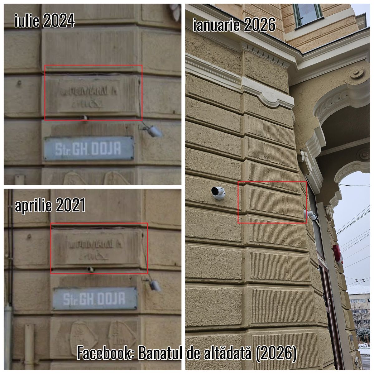 Románia csendben írja át a múltat Temesváron. Egy szecessziós épületről eltüntették a magyar építész nevét.