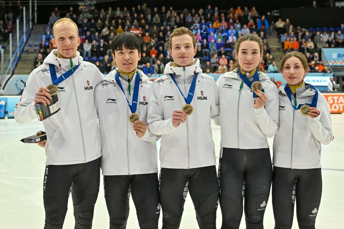 Liu testvérek, rövidpályás gyorskorcsolya, TIBORCZ Dániel; NÓGRÁDI Bence; MOON Wonjun; SOMODI Maja