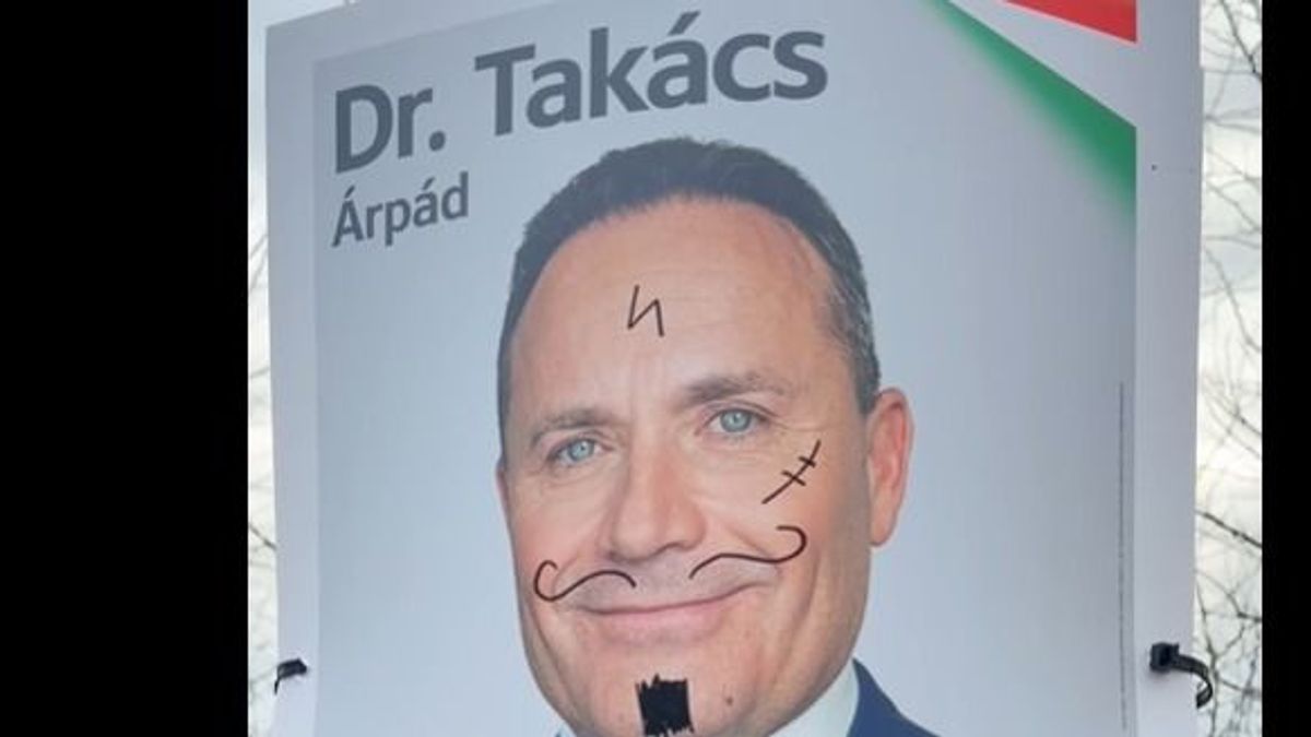 Így is lehet: kreatívan vágott vissza a képviselő-jelölt a plakátját megrongálóknak (VIDEÓ)