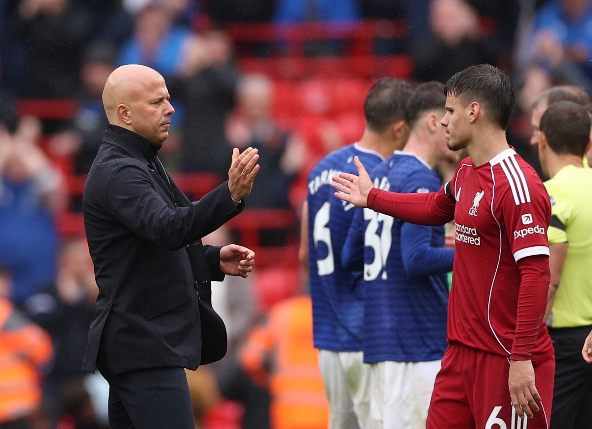 KERKEZ Milos; SLOT, Arne Liverpool Everton