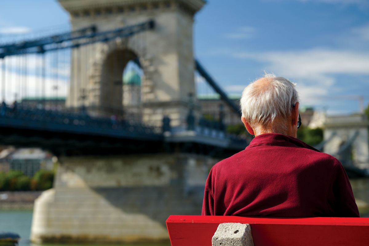 Budapest,,Hungary,-,October,1,,2023:,A,Senior,Tourist,With