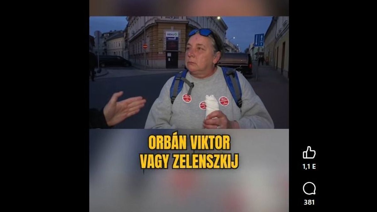 Videón, ahogy a tiszás hölgy bevallja: az ukrán elnök szimpatikusabb neki, mint a magyar miniszterelnök