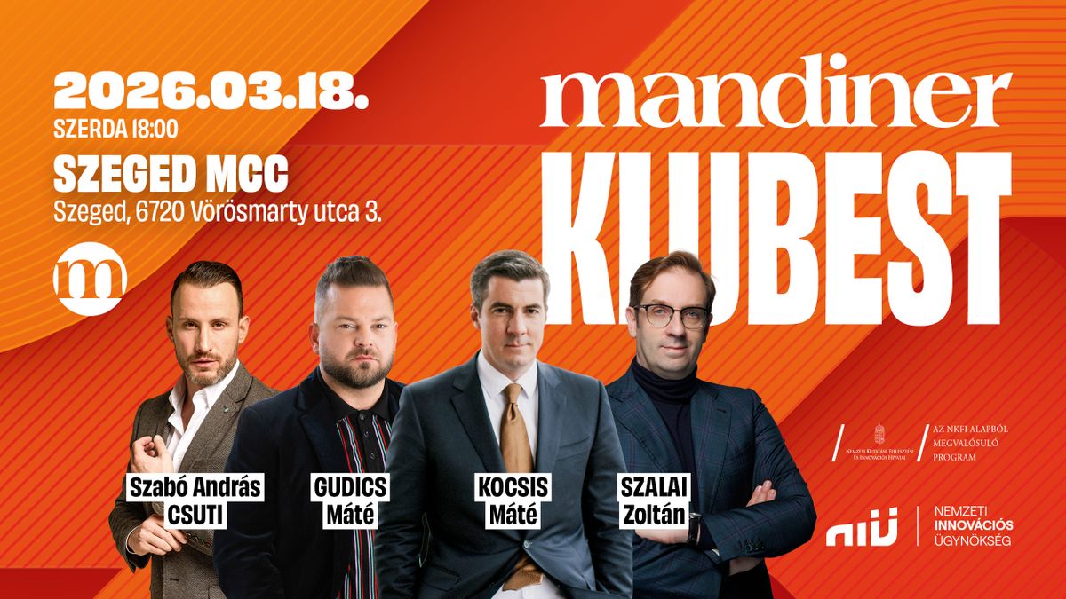 Érkezik a Mandiner Klubest: Kocsis Máté és Gudics Máté az MCC Szegedi képzési központjában!