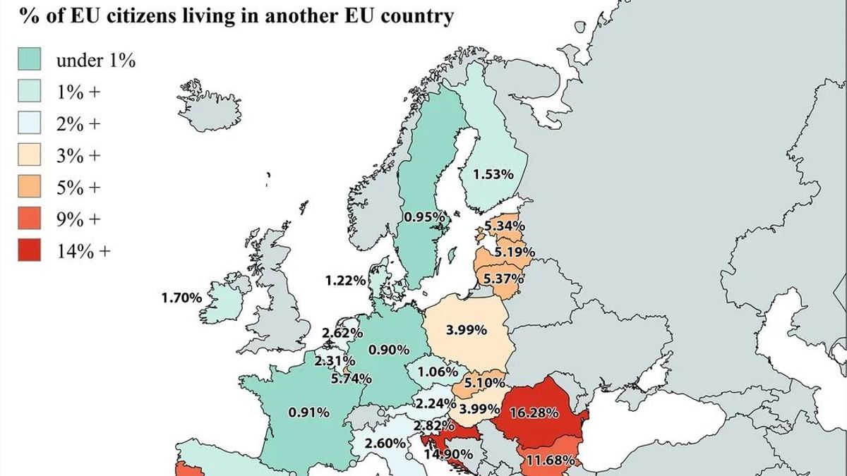 Lelepleződött a mítosz: az Eurostat térképe cáfolja a „tömeges kivándorlás” narratíváját