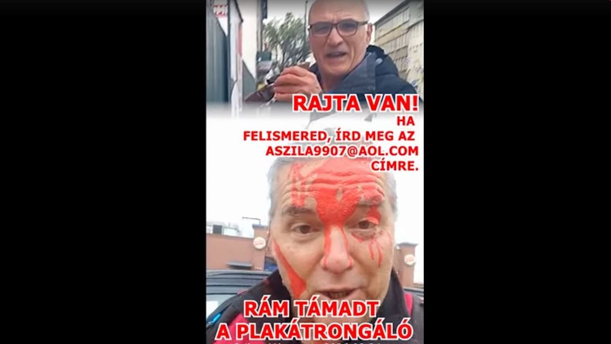 Nem csitulnak az indulatok: festékkel öntötte le az ellenzéki plakátrongáló a Fidesz-szimpatizánst (VIDEÓ)