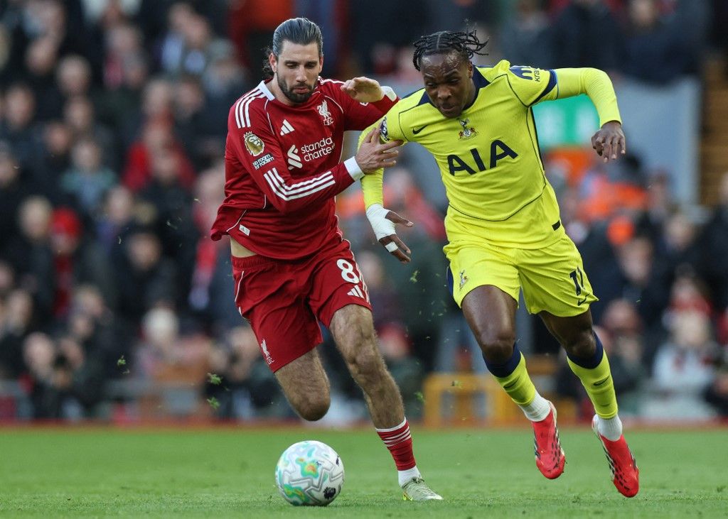 Szoboszlai Dominik, Liverpool, jobbhátvéd, Tottenham, szabadrúgásgól