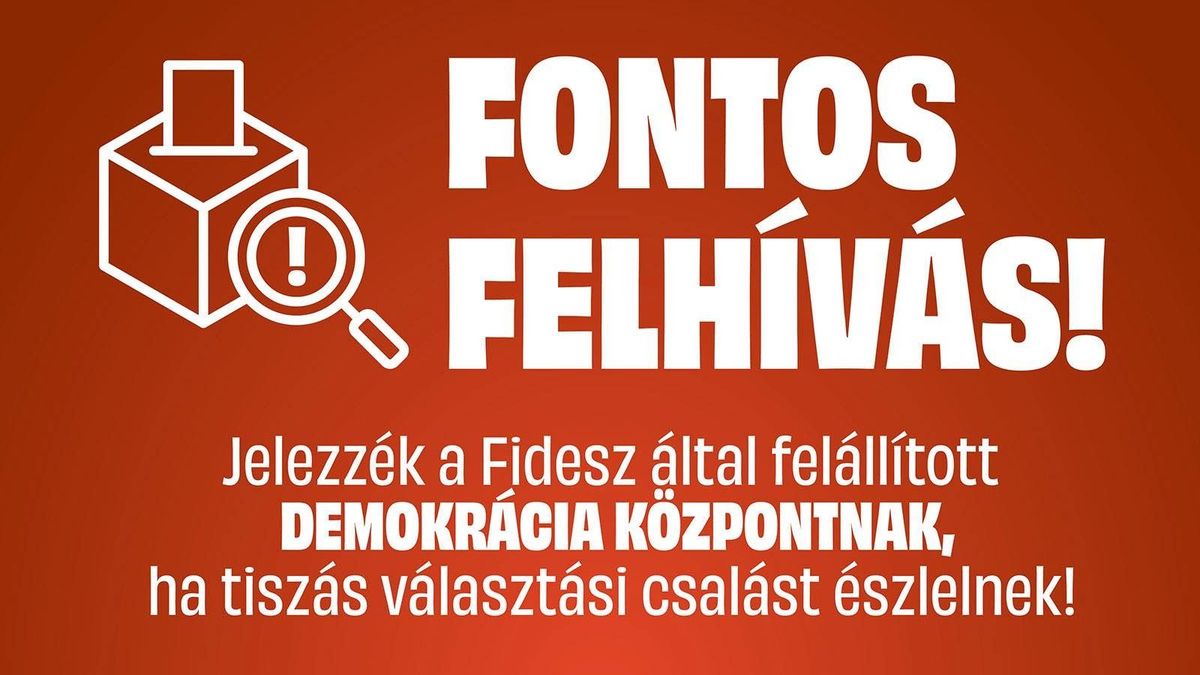 Itt jelezzék, ha tiszás választási csalást észlelnek!