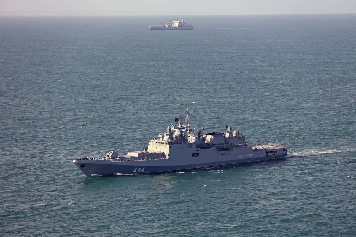 Royal Navy closely monitors Russian warships and submarine in UK waters