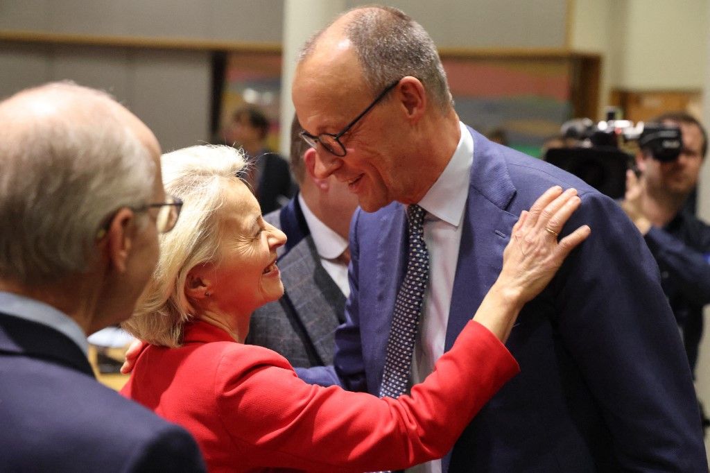 Ursula von der Leyen és Friedrich Merz/Ludovic MARIN / AFP