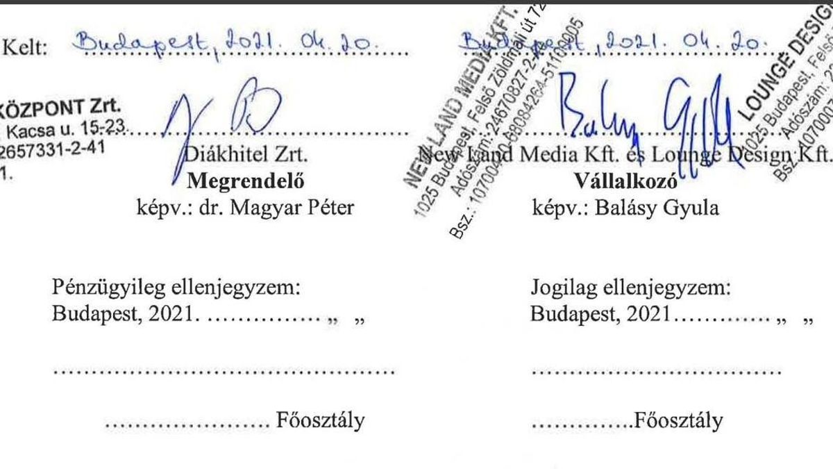 Magyar Péter még a Diákhitel Központ élén milliárdos nagyságrendben kötött szerződéseket Balásy Gyula cégeivel