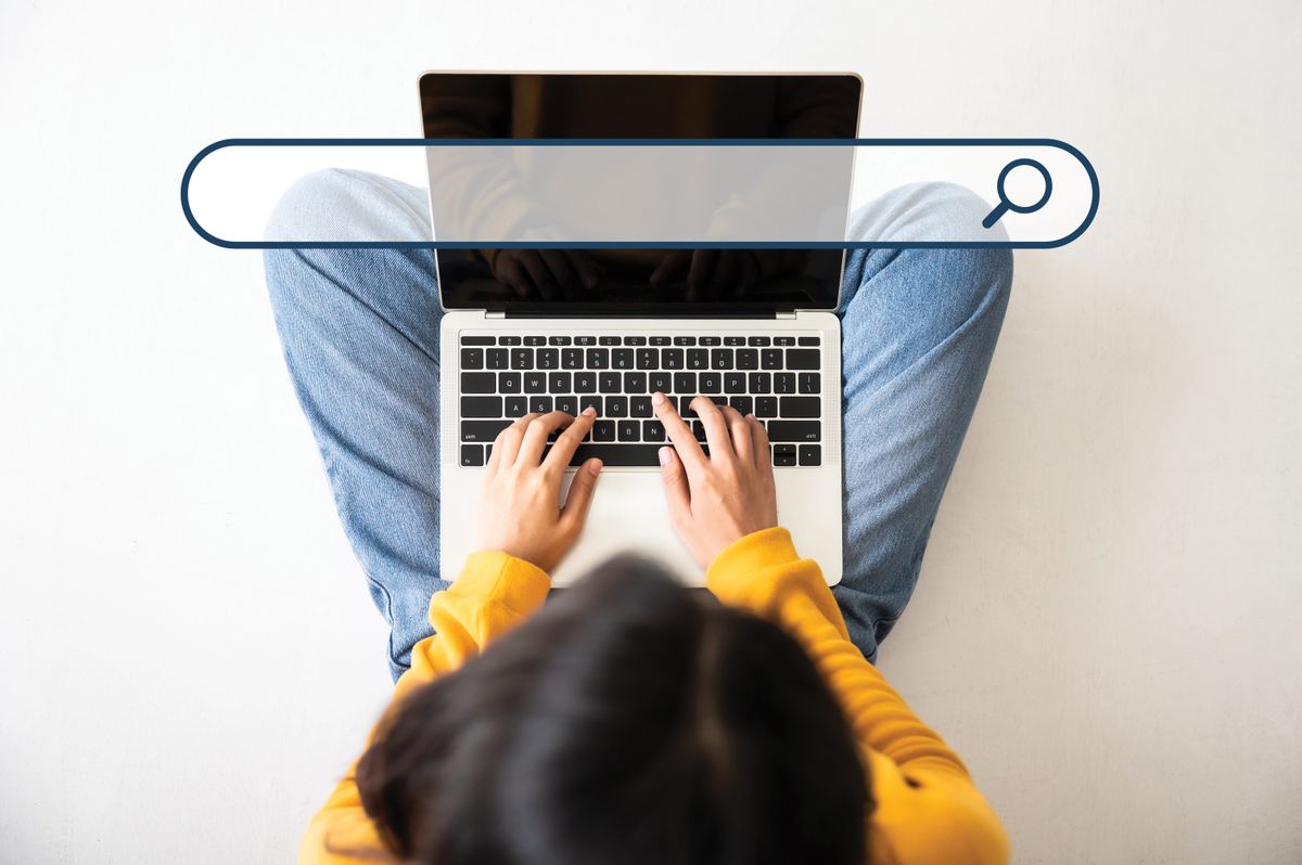 Top,View,Of,Women,Use,Computer,Laptop,To,Find,What